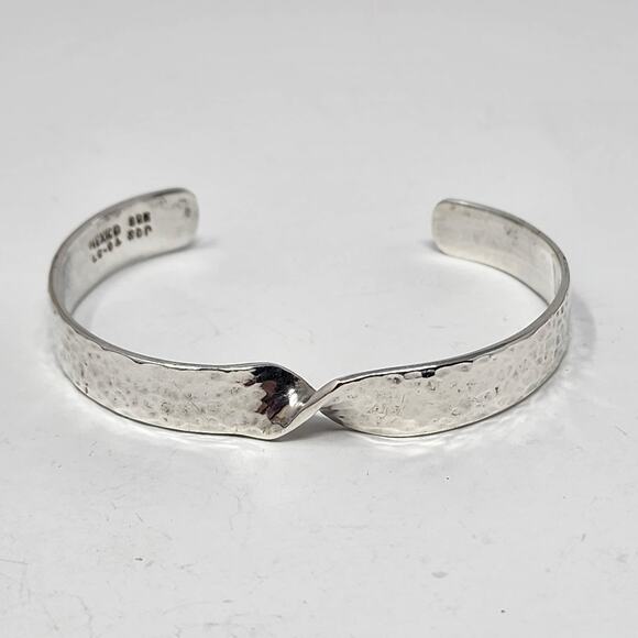 Antique Jewelry - Sterling Silver Antique Vintage Twist Bangle Bracelet